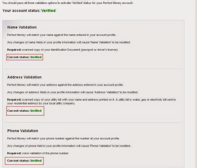 gambar akun perfectmoney verifikasi