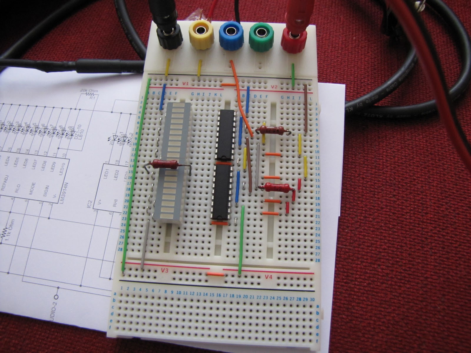 Classic McGrubber: Audio Spectrum Analyzer Step #2 Circuit Diagram