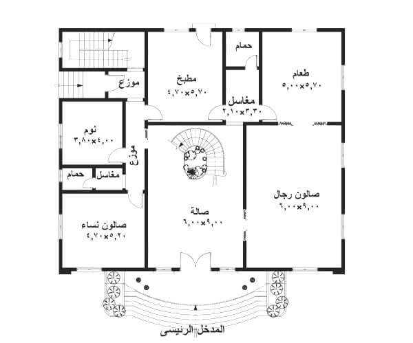 مخطط دور ارضي floor plan