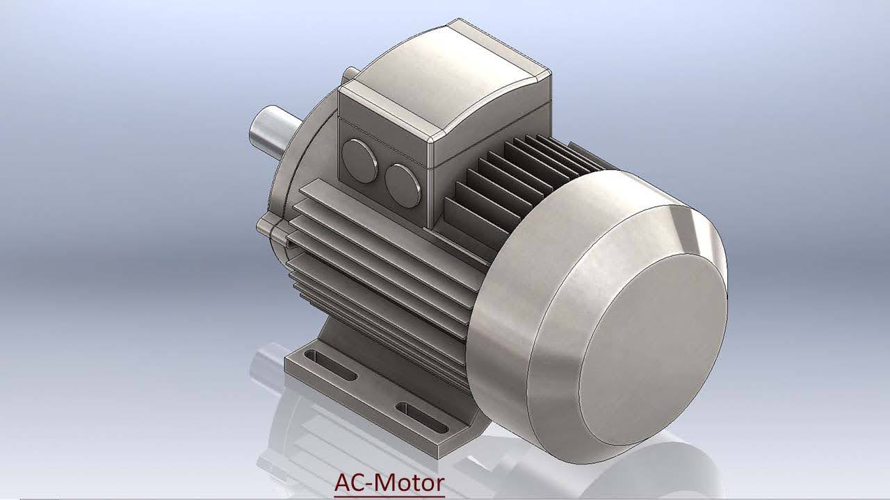 3D Solid Modelling Videos ACMotor (SolidWorks 2015 Tutorial)