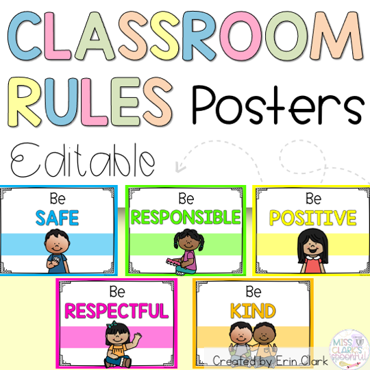 Classroom rules posters