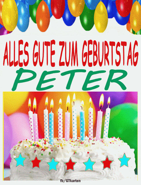 Alles Gute Zum Geburtstag PETER gif HBDAY.ART/DE