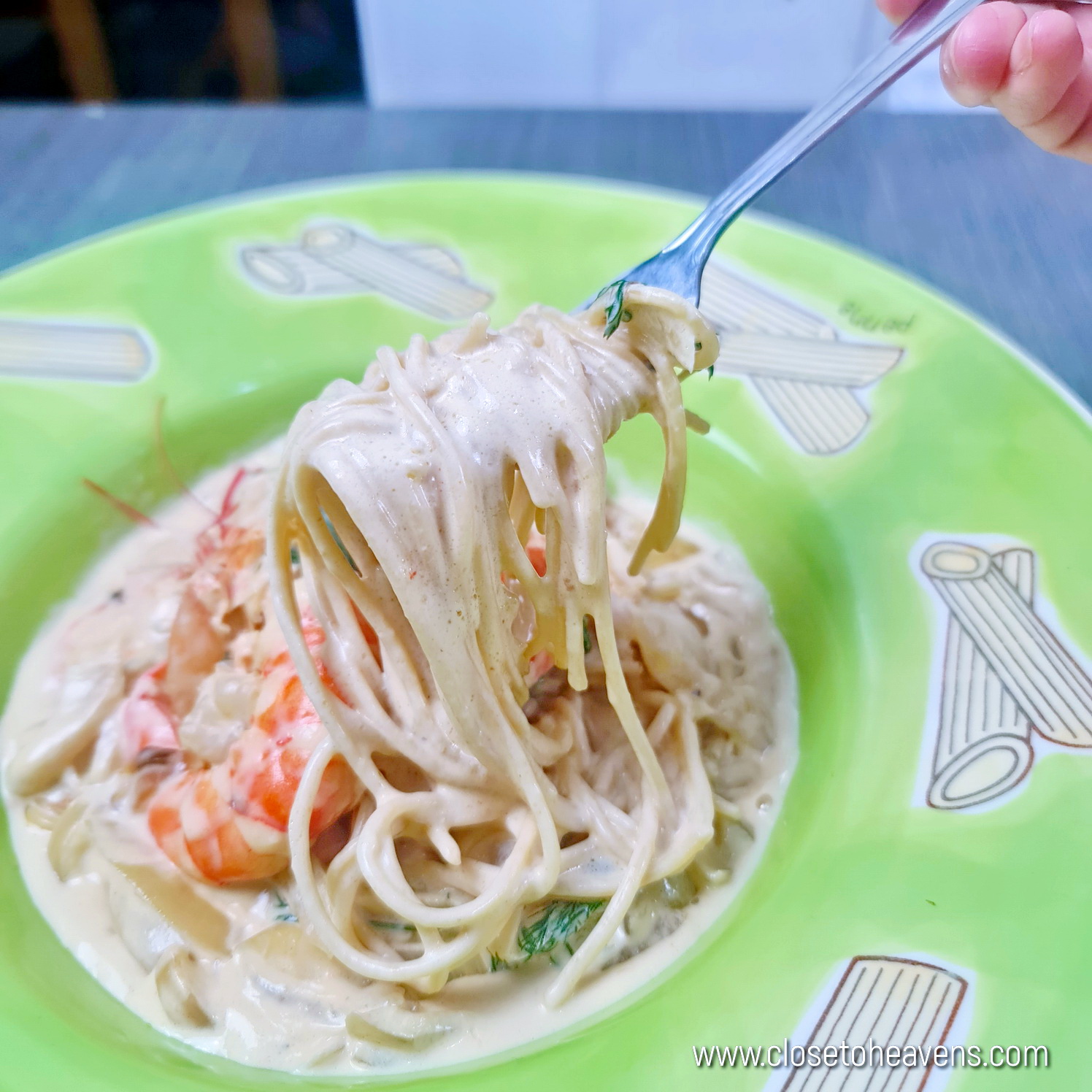 Creamy Shrimp Spaghetti สปาเก็ตตี้ซอสครีมกุ้ง