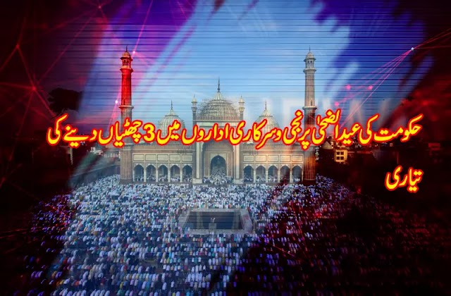 Preparations for giving holidays in private and government institutions of the government on Eid-ul-Adha
