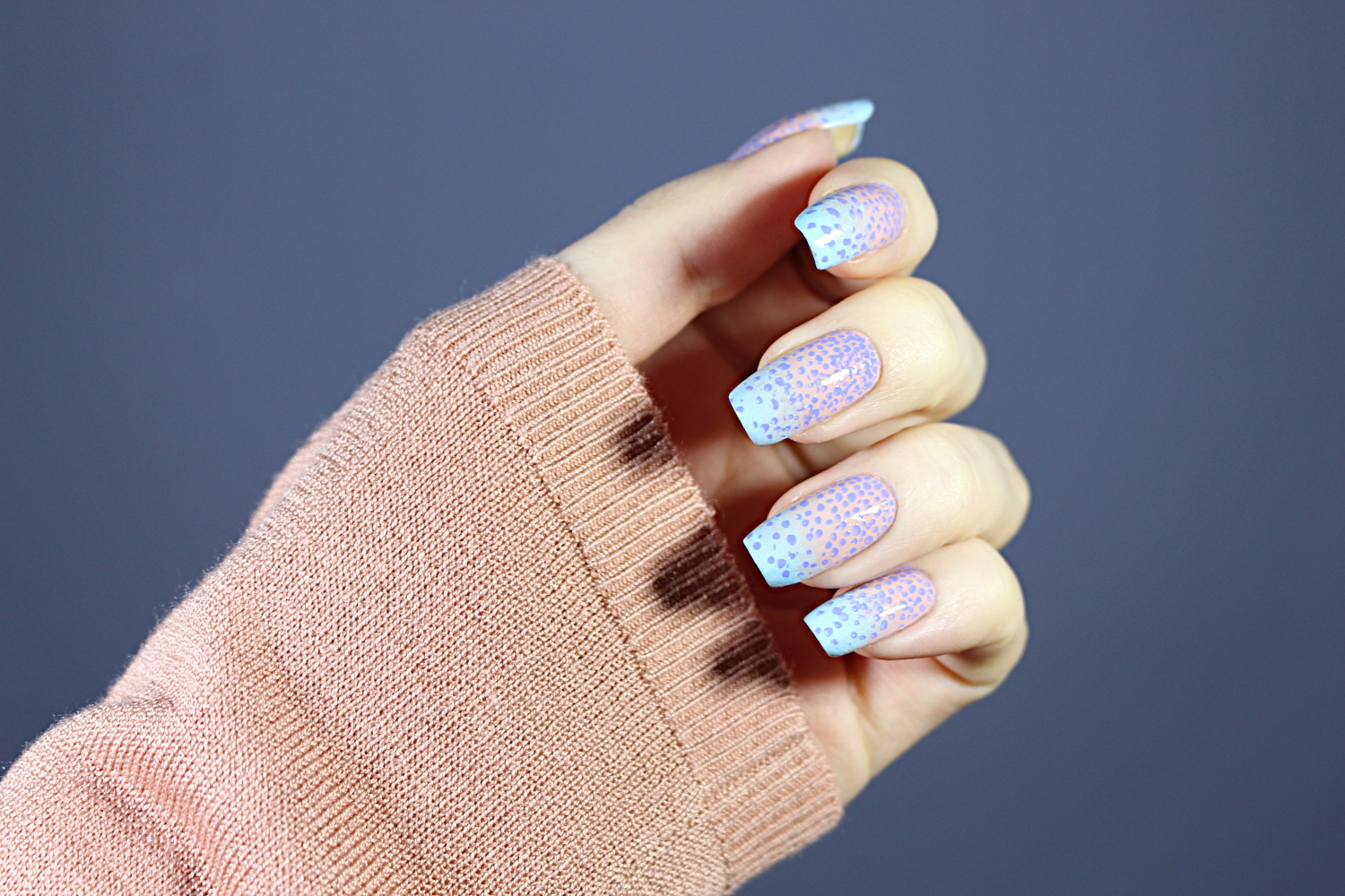 cute pastel nails close up