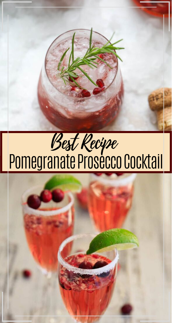 Pomegranate Prosecco Cocktail  #healthydrink #easyrecipe #cocktail #smoothie