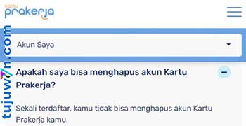 cara menghapus akun kartu prakerja