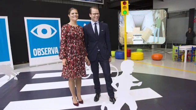 Crown Princess Victoria and Daniel visited in the morning the Volvo headquarters,