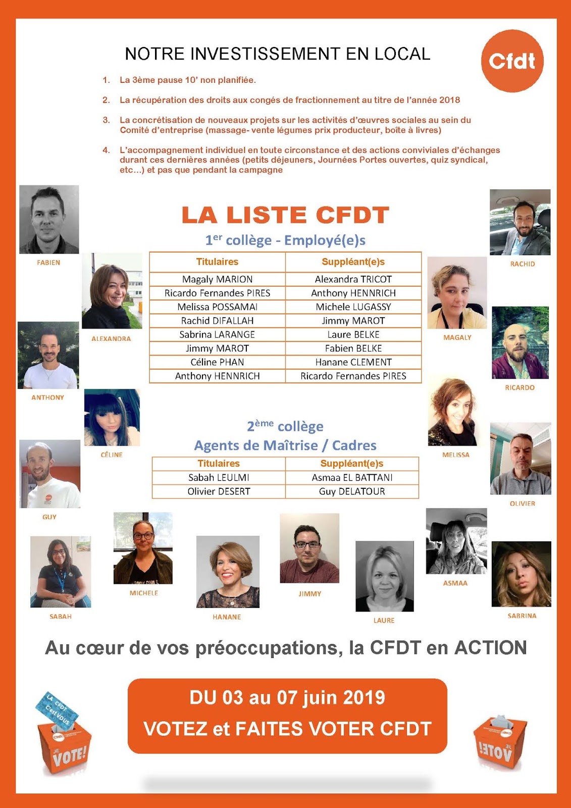 CFDT SITEL Troyes Elections professionnelles CSE SITEL JUIN 2019 La Profession de foi et les CFDT SITEL Troyes Elections professionnelles CSE SITEL JUIN 2019 La Profession de foi et les