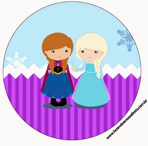 Frozen Niñas en Navidad: Etiquetas Candy Bar para Imprimir Gratis. Toppers o etiquetas de Frozen Niñas en Navidad para imprimir gratis.