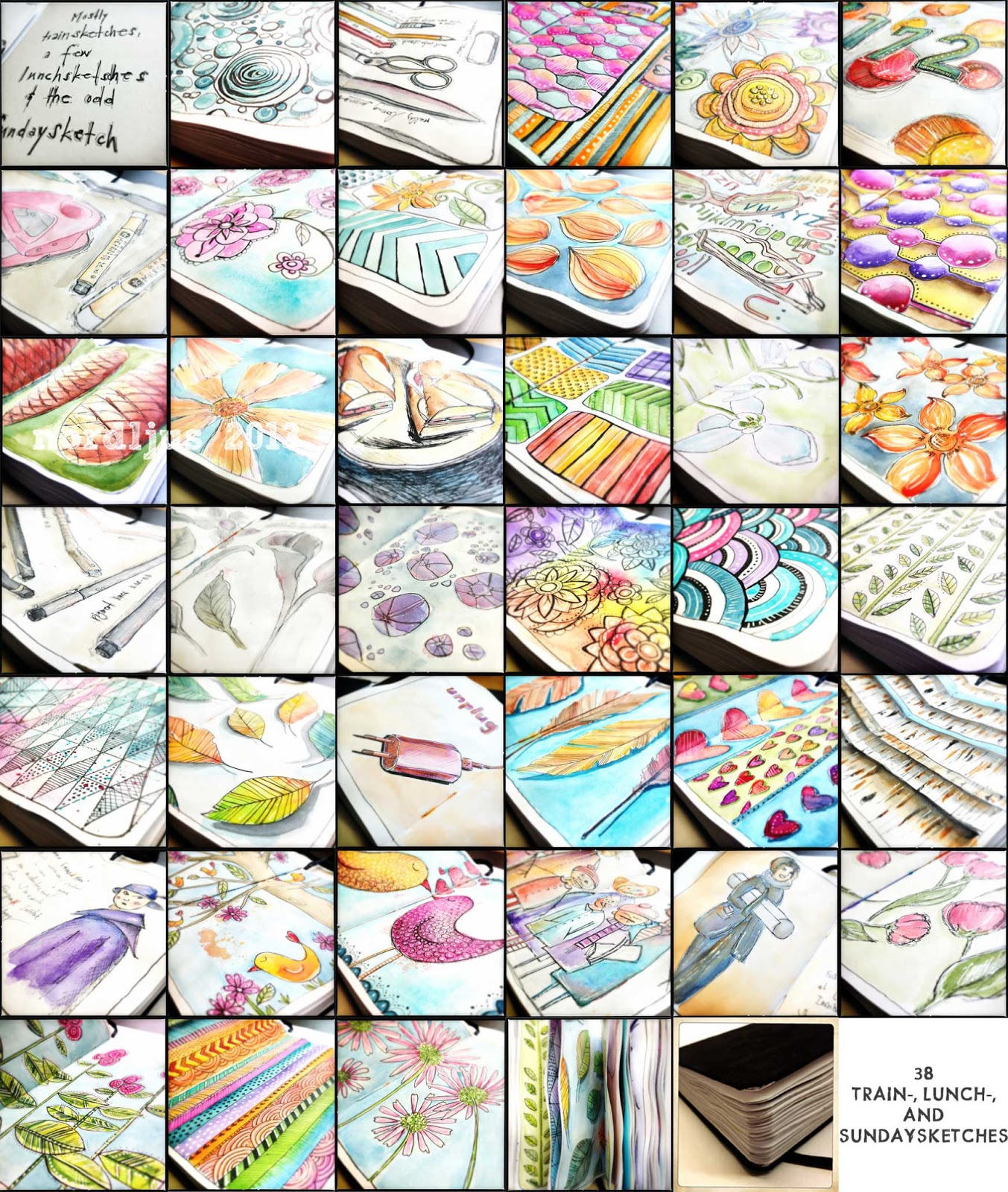 Nordljus 38 sketches The first little sketchbook is already full