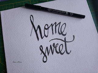 DIY Tableau Home Sweet Home (Calligraphie)