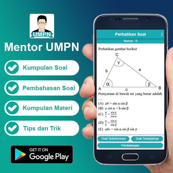 Aplikasi Soal UMPN dan Pembahasannya | Aplikasi Mentor Belajar UMPN