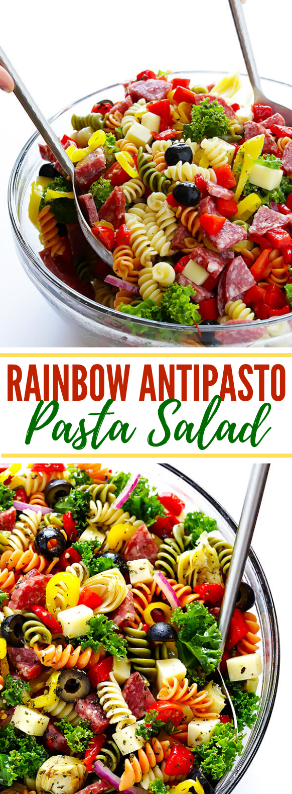 RAINBOW ANTIPASTO PASTA SALAD vegetarian veggies