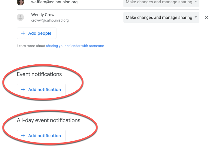 Google Calendar How to Add Notifications for All Events on a Specific
