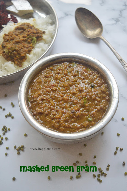 Mashed Green Moong Dal Recipe | Pachai Payaru Kadayl 