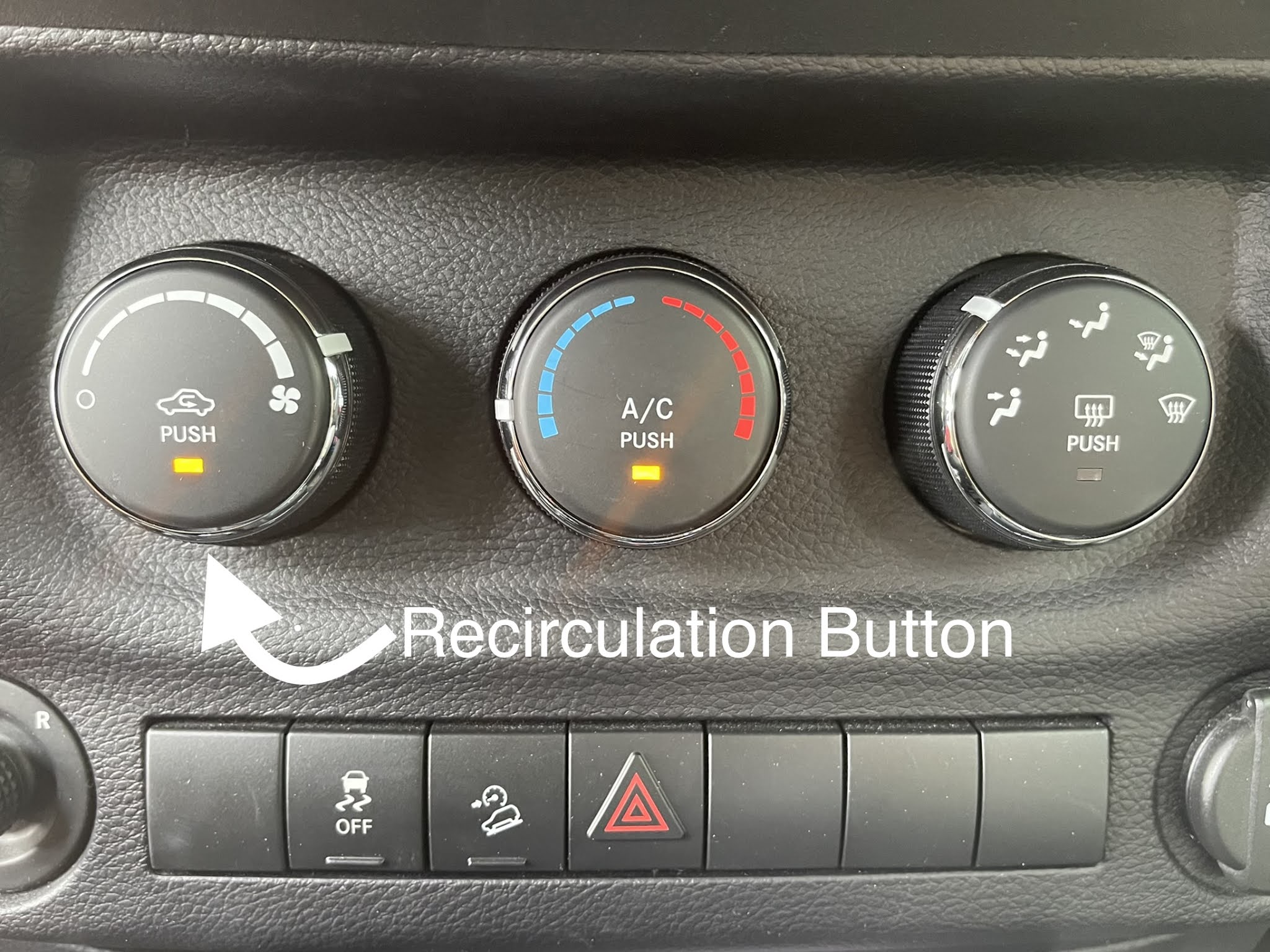 Jerry Noonan's Auto Center What does the recirculation button do?