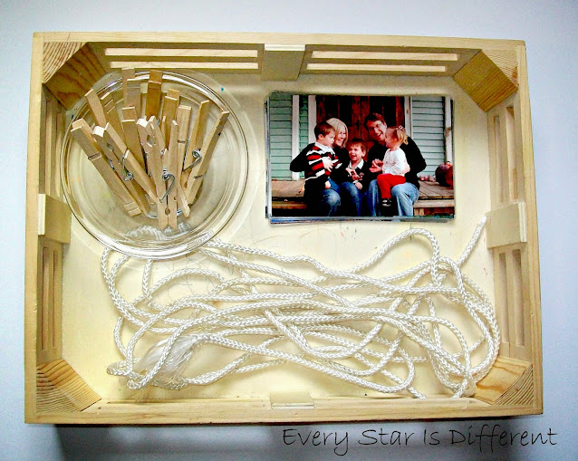 Hanging Family Photos Activity for Kids