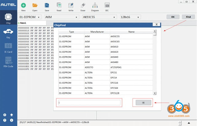 autel-xp400-find-تراشه