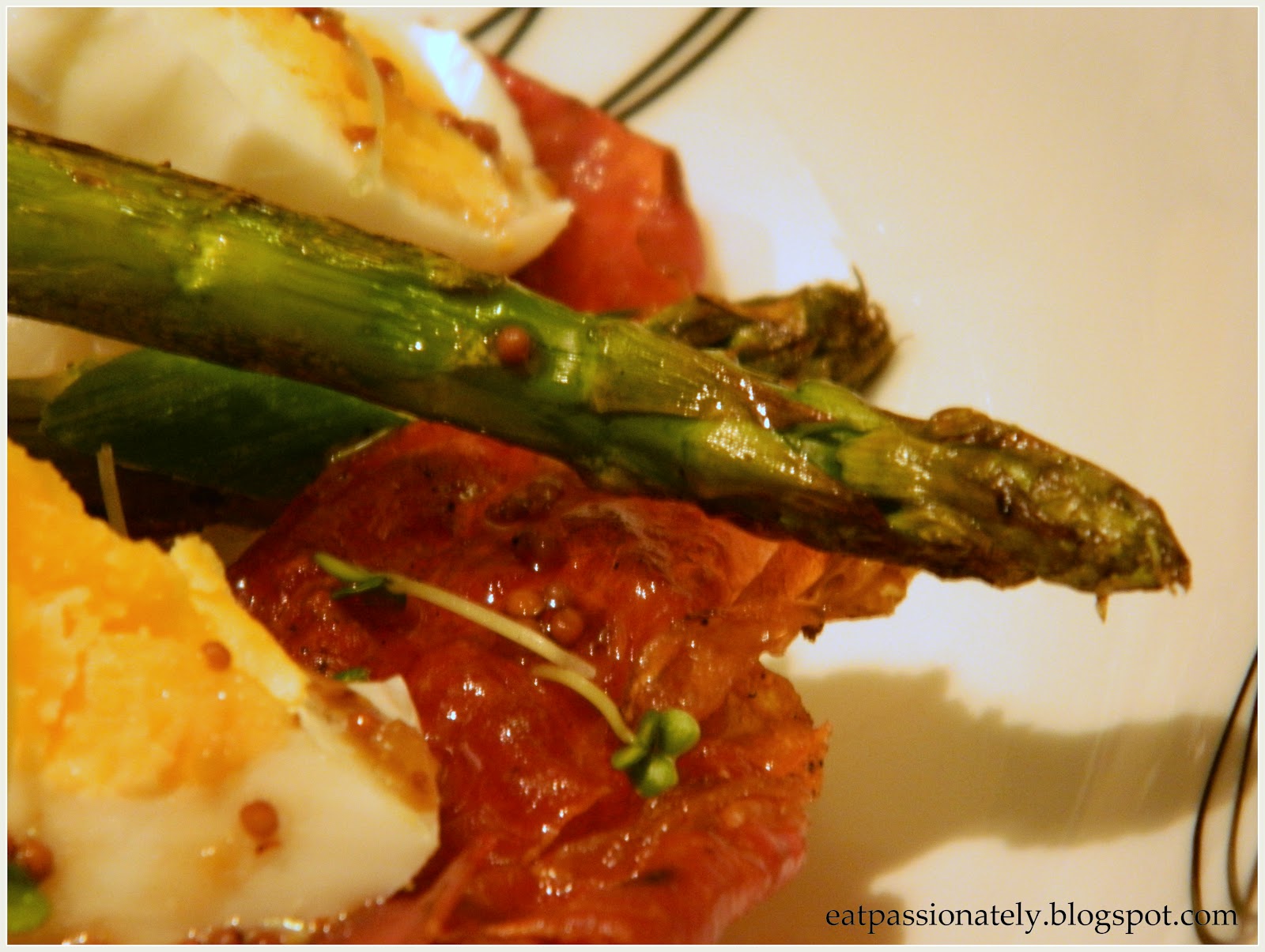 Love For Food Grilled asparagus and parma ham salad