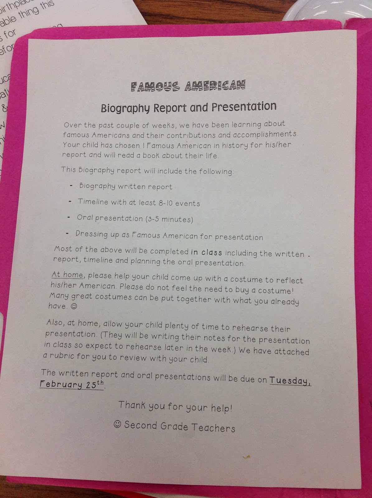 2ND GRADE BIOGRAPHY EXAMPLES visual data 6