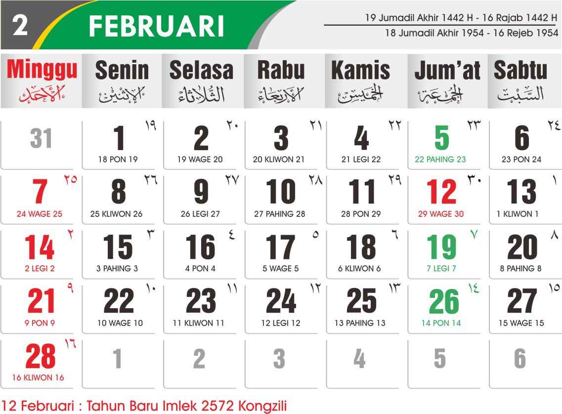 Download Kalender 2021 Lengkap dan Gratis - Kangtutorial.com