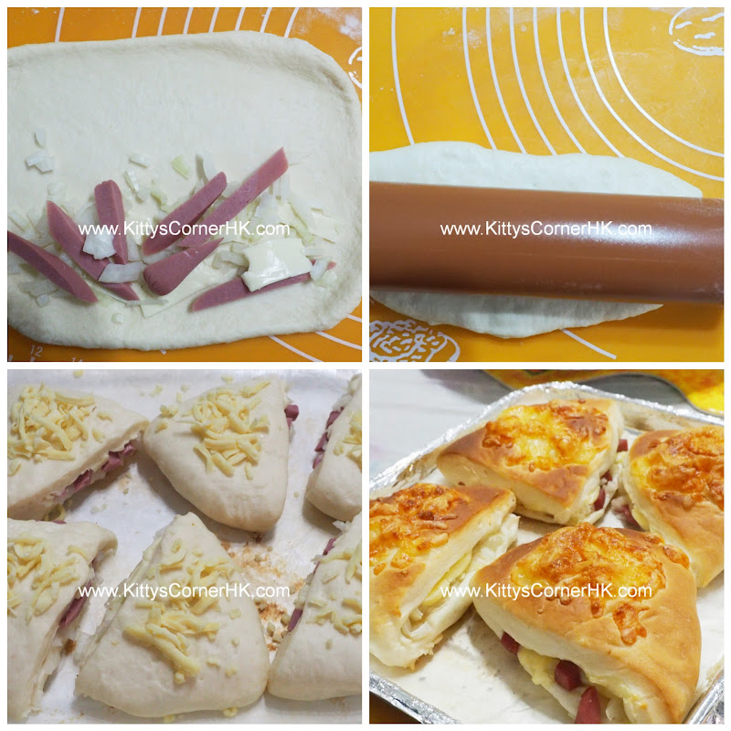 Sausage and Onion Bread DIY recipe 肉腸洋蔥芝士脆脆包 自家烘焙食譜