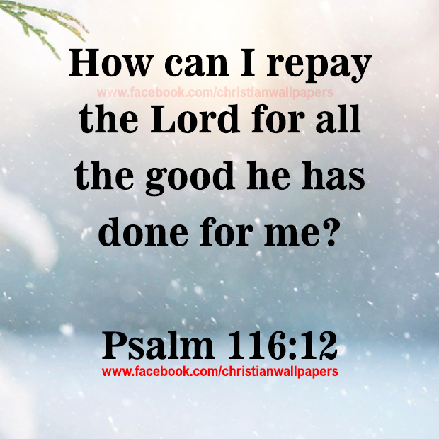 How can I repay the Lord for all the good he has done for me?
