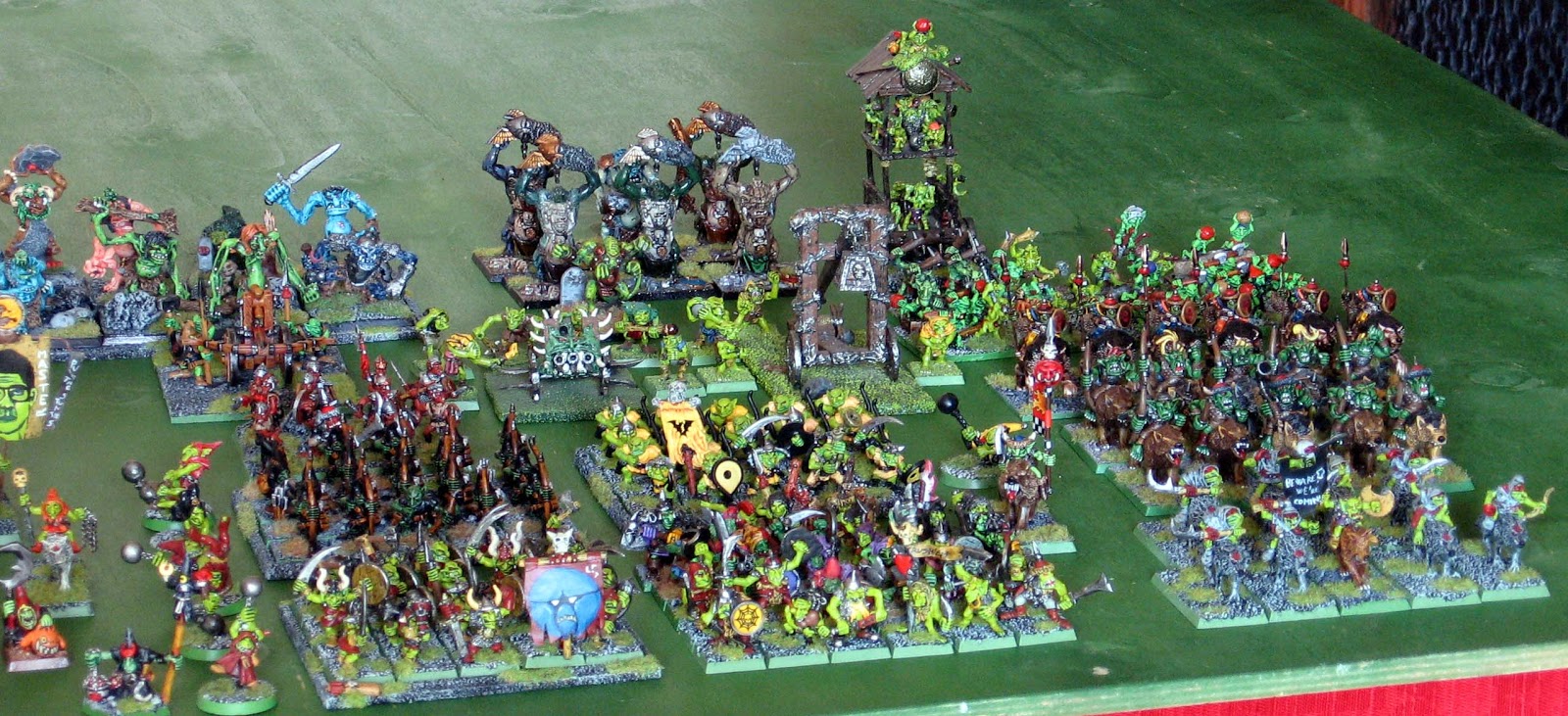 Esercito Dipinto Orchi E Goblin Per Warhammer The Old World - COMMISSIONE Professionale