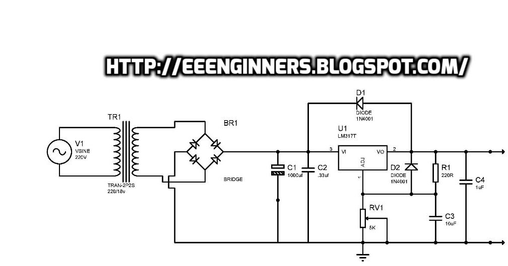 Variable Power Supply Using LM317 EEenginners
