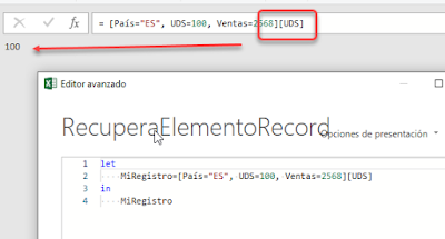 Power Query: Trabajar con Records
