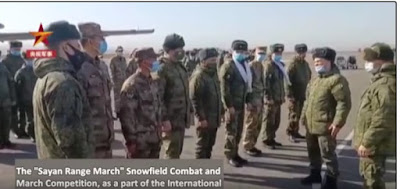 Latihan Kompetisi Militer di musim dingin Sayan Range March