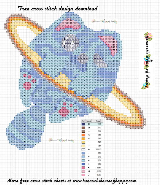 Space Week! The Mysterious Planet Caturn Planetary Space Cross Stitch Pattern Free to Download
