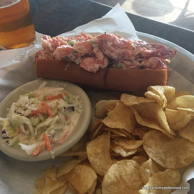 "dressed" lobster roll at Sam’s Chowder House in Half Moon Bay, California