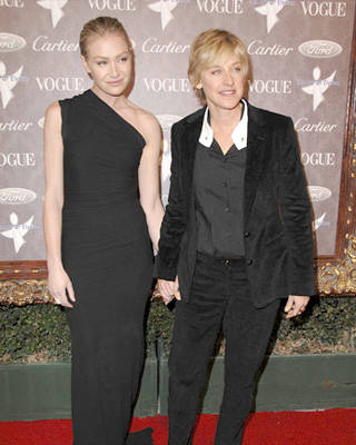 Portia de Rossi and Ellen DeGeneres at The Art of Elysium 10th Anniversary Gala