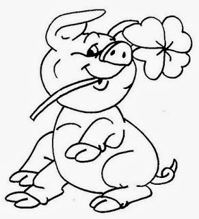 desenho de porquinho com flor