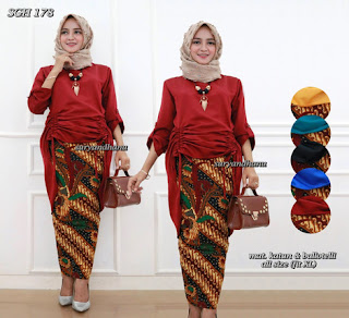 setelan baju batik dan rok