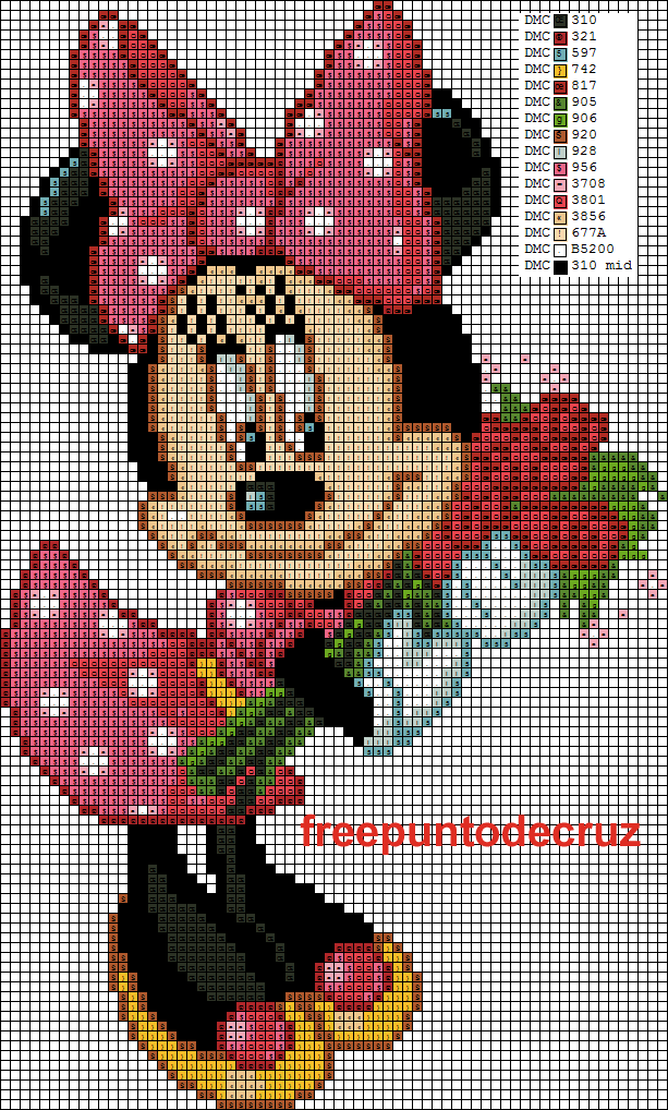 Dibujos Punto De Cruz Gratis Minnie Mouse dibujos-punto-de-cruz-gratis-minnie-mouse