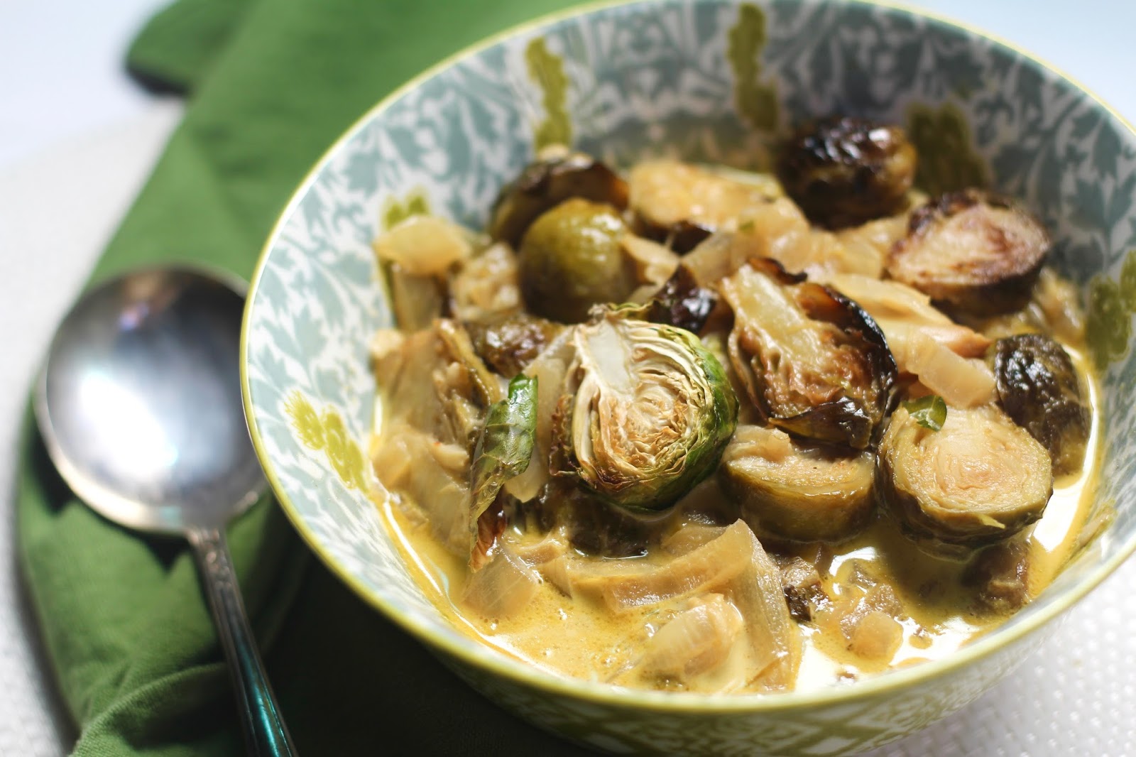 Roasted Brussels Sprouts Garlic Cream Soup Diary of a Mad Hausfrau