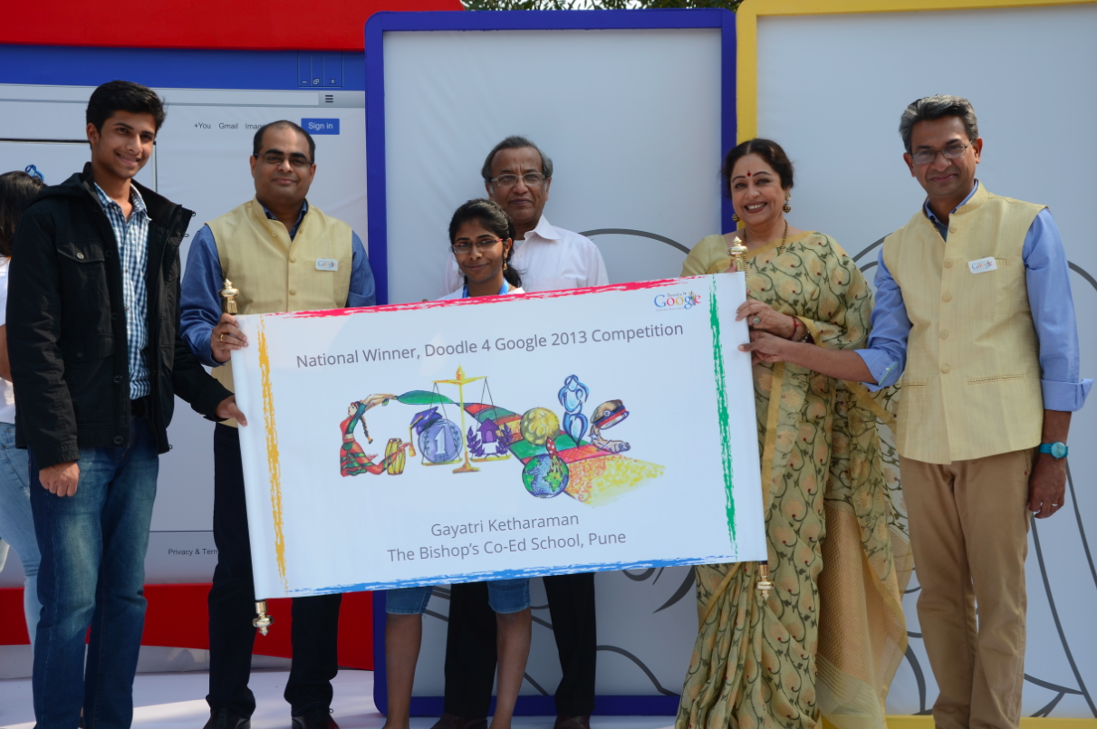 Who won the Doodle 4 Google Contest in India 2013?