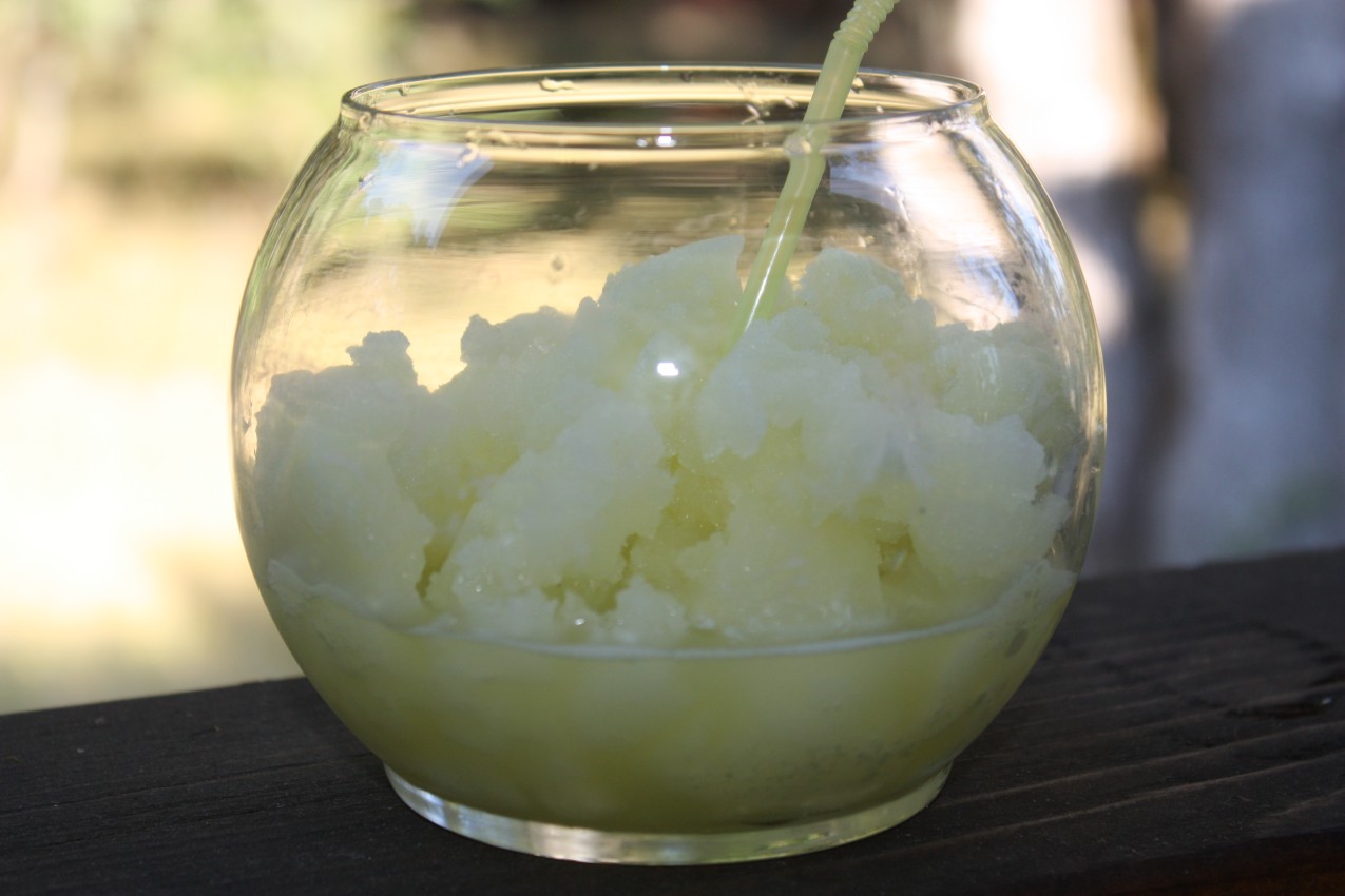 pass the peas, please pineapple lemonade slushy