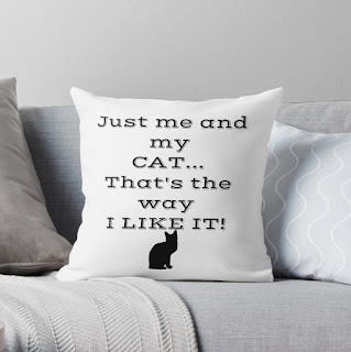 cat-themed throw pillow