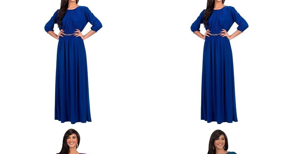 Next Clearance Sale Uk FD Woen O Neck Sleeve Mxi Dress Vestidos Robe Solid Color Pleted Elstic