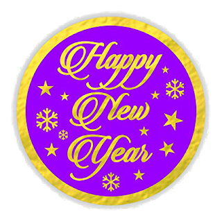 happy new year stickers with pupal background color 2020