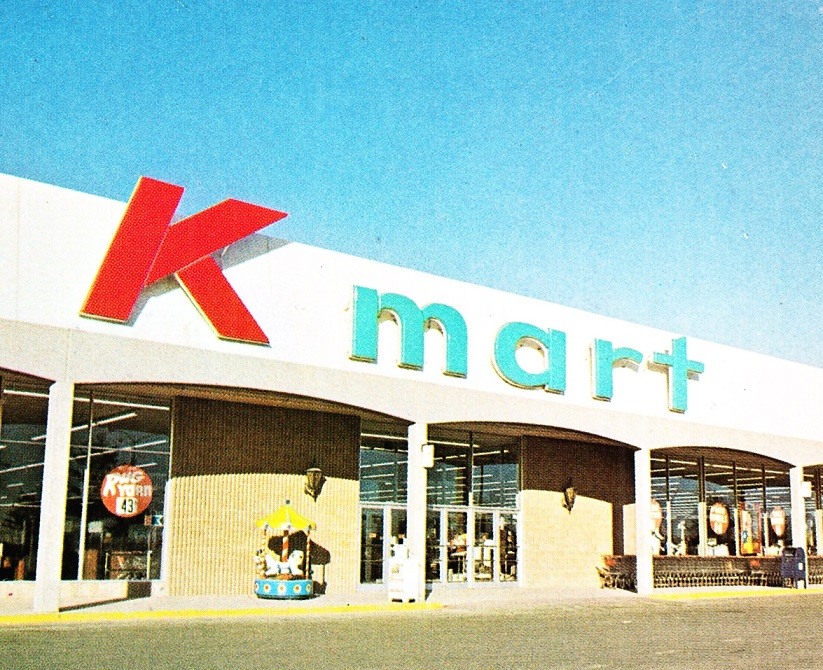 KMART (Once the Saving Place) & SEARS (Where America Used to Shop) Old Kmart Signage on Stores