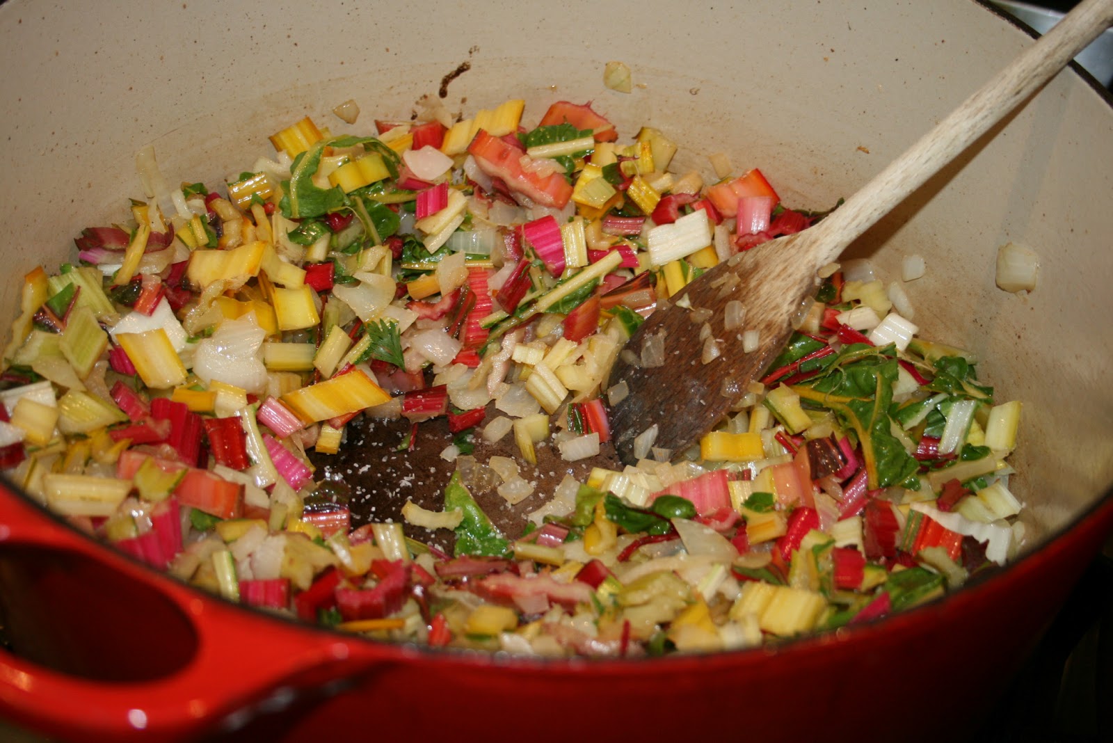 the family table spring session braised chicken thighs with swiss chard and balsamic vinegar