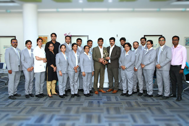 Columbia Asia Hospital Hebbal conferred with ‘Best Green Hospital Award’ under the Social Footprint category of the Express Healthcare Excellence Awards 2019 Columbia Asia Hospital Hebbal conferred with ‘Best Green Hospital Award’ under the Social Footprint category of the Express Healthcare Excellence Awards 2019