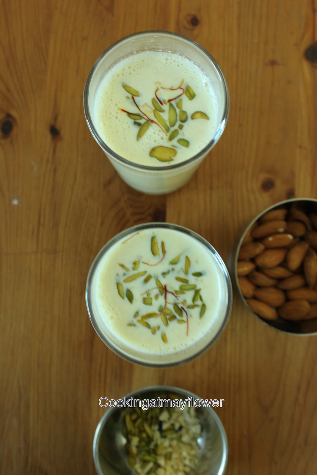 Cooking at Mayflower Badam milk/Indian Almond milk/Badam paal Video recipe