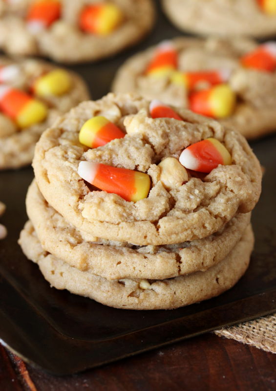 Peanut Butter Candy Corn Cookies | The Kitchen is My Playground