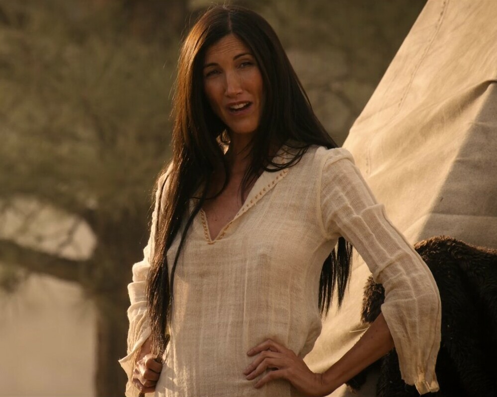 His beautiful wife Jackie Sandler plays an Indian squaw called Never Wears ...